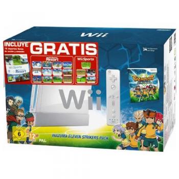 Nintendo - Consola, Color Blanco + Inazuma Eleven Strikers + Sports Resorts Pack Especial