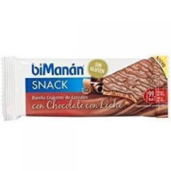 Bimanan - BARRITAS SIN GLUTEN CHOCOLATE CON LECHE. 5 UNIDADES BIMANAN - 3175681288058