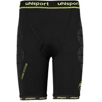 uhlsport Bionikframe Unpadded Shorts de Entrenamiento, Hombre, Negro/Amarillo Flúor, L
