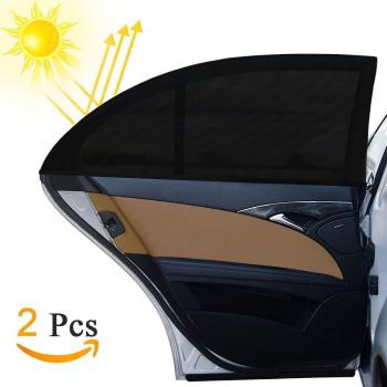 Parasol de Coche , otumixx 2 Pack Visera para Ventana lateral de Coche Reduce Calor Aislado y la Radiación UVA, Fácil Instalación para niños Bebé Mascotas, Compatible con la mayoría de coches 126x52cm