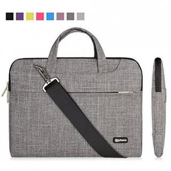 Qishare 13.3-14 pulgadas multifuncional portátil hombro bolsa maletín portátil de ordenador portátil caso portador de la ordenador portátil Messenger caso