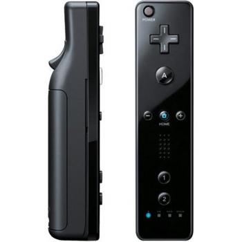 Mando a distancia inalámbrico Bluetooth con sensor de movimiento negro para consola Nintendo Wii