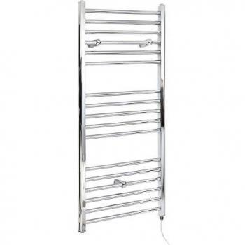 Radiador Toallero Eléctrico Vertical Ischia - Diseño Moderno - Acero Inoxidable Cromado - 600W - 1200 x 500 mm