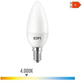 Bombilla vela LED E14 8W 806 lm 4000K luz día Ø3,8x11,4cm