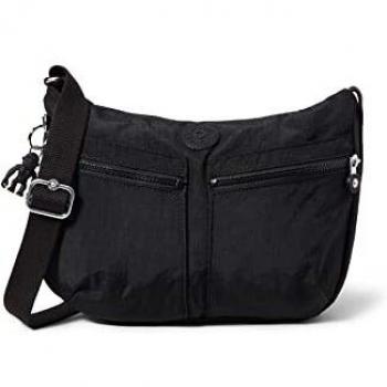 Bandolera de mujer Kipling Izellah de nylon en negro con cremallera