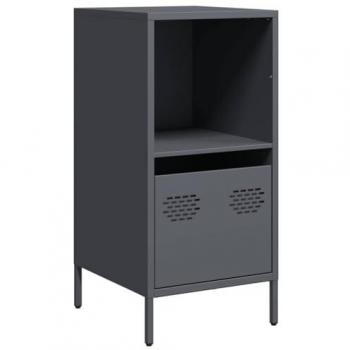 Aparador de acero laminado en frío antracita 35x39x73,5 cm, Armario de almacenaje, Mueble aparador, Mueble de almacenaje de Cocina, bufé