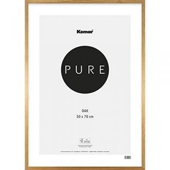 Marco de madera natural Pure 50 x 70 cm, colgable blanco, dimensiones 73.0 H x 53.0 W x 2.0 D cm