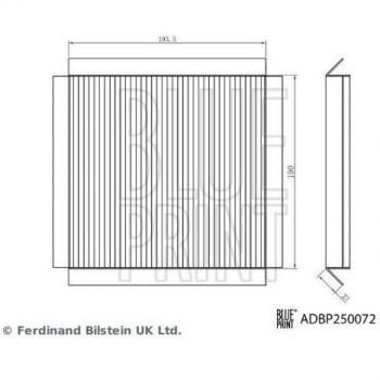 Filtro de habitáculo BLUE PRINT ADBP250072 - Filtro de aire para el interior del vehículo