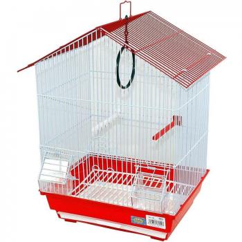 Jaula para pájaros con comederos, palos y columpios 34.5*28*49.5CM
