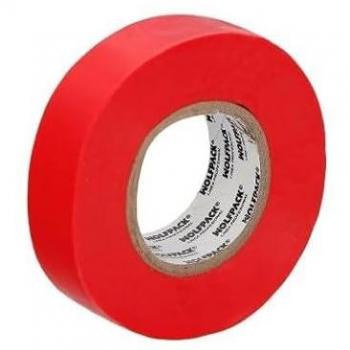 Cinta Aislante Profesional Roja 0.13 mm x 19 mm - Rollo de 25 Metros para Electricistas y Cables