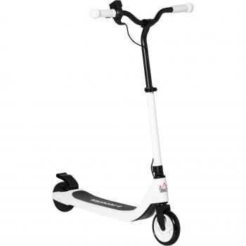 Patinete eléctrico HOMCOM con indicador de batería, manillar regulable, 8 km/h, autonomía 6 km, para niños a partir de 6 años, negro y blanco