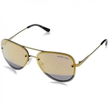 Michael Kors Women's LA Jolla 11681Z 59 Sunglasses, Pale Gold-Tone/Blockgoldmirror