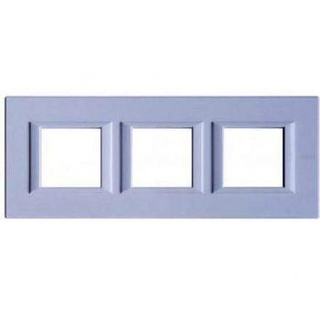 Bticino axolute - Placa 2+2+2 módulos horizontal blanco