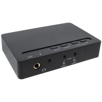 Adaptador USB 2.0 SoundBox 7.1, 48KHz / 16-bit, con entradas/salidas Toslink y jack de 3,5mm