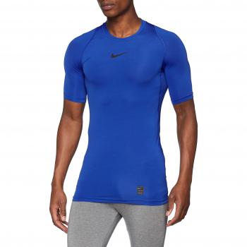Nike M NP Top SS Comp T-Shirt, Hombre, Game Royal Black, L