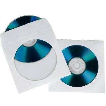 Hama 051173 - Funda para 1 CD, 50 Unidades, Color Blanco