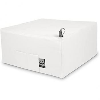 Puff Cama Individual Plegable de Polipiel Blanco Happers