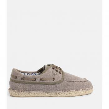 Silbon - Alpargata náutica gris de algodón para Hombre