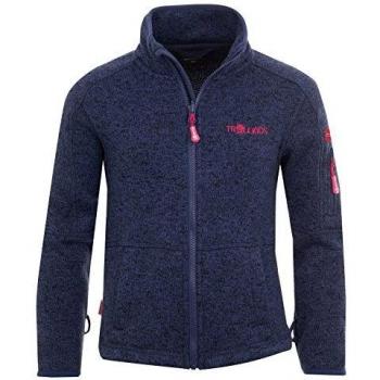 Trollkids Chaqueta de Polar para Niños Jondalen, Color Azul francés/Rosa Talla 6 años