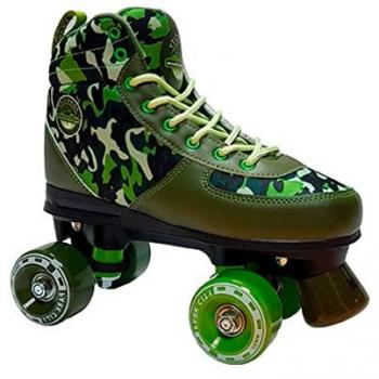 Patín Infantil Hanny Park City Camuflaje Verde 4 Ruedas