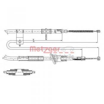 Metzger 17.2511 Cable de accionamiento, freno de estacionamiento