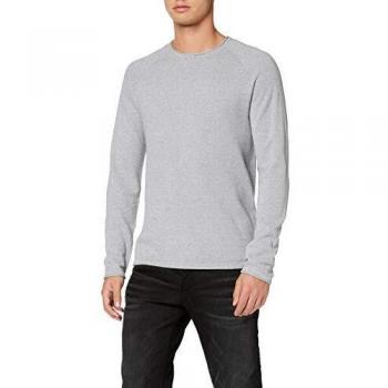 Jack & Jones JJEHILL Knit Crew Neck Noos Suter Pulver, Gris Claro, L para Hombre