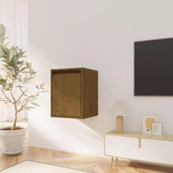 Armario de pared de madera maciza de pino 30x30x40 cm, disponible en colores natural, blanco y gris; mueble de almacenaje estantería para oficina, estudio, sala de estar y dormitorio