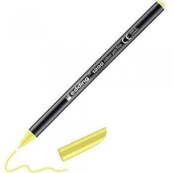 edding 1200 rotulador de color de trazo fino - amarillo neón - 1 rotulador - punta redonda de 1 mm - marcador dibujar y escribir