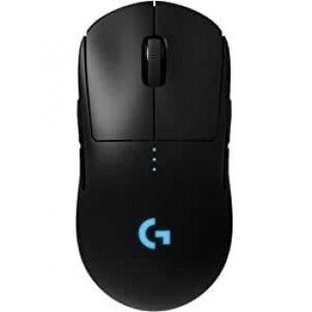 Logitech G PRO Ratón Gaming Inalámbrico, Captor HERO 25K, 25,600 DPI, RGB, Ligero, Peso Reducido, 4-8 Botones Programables, Batería Larga Duración, POWERPLAY-compatibile, PC, Negro