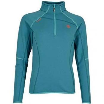 Ternua Kanya 1/2 Zip W Camiseta de Manga Larga, Mujer, Azul