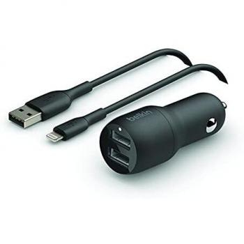 Belkin Dual USB Car Charger 24 W + Lightning Cable