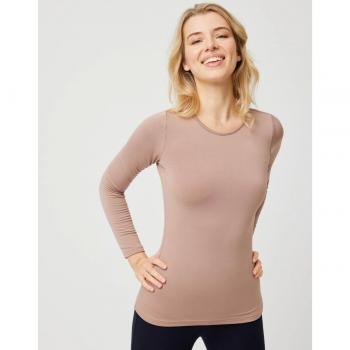 Camiseta térmica de mujer Ysabel Mora de manga larga y cuello redondo, ideal para mantenerte abrigada en invierno.