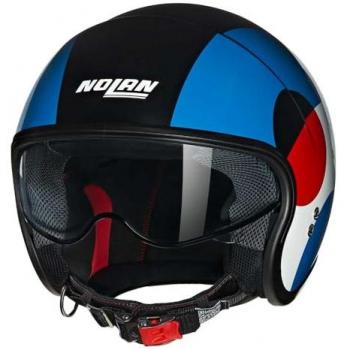 Casco Jet Nolan N21 Bicromo Negro/Azul/Rojo Talla S