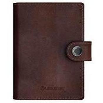 Cartera tarjetero de piel Led Lenser con linterna 150 lm y protector de tarjetas - Color marrón oscuro