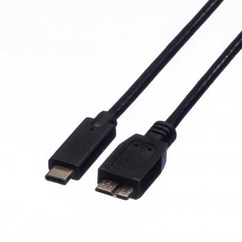 Cable USB 3.0 Tipo C a Micro B Macho, 0.5 m, Negro