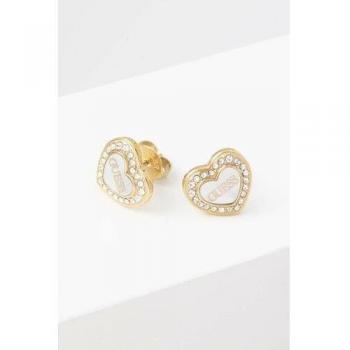 Pendientes Amami de acero dorado con incrustaciones de cristales - Guess