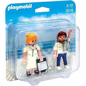PLAYMOBIL Duo Pack-9216 Azafata y Piloto, Multicolor, única