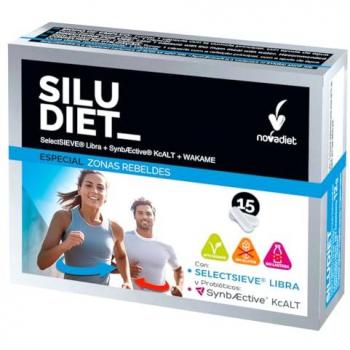 Siludiet Vegan Sin Gluten 15caps Nova Diet - Cápsulas vegetales para el control del peso, con SelectSIEVE Libra, SynbÆctive KcALT y Wakame