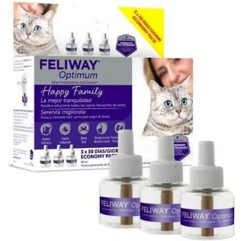 FELIWAY Optimum - Nueva Generación de Feromonas - Soluciona Todos los Signos de estrés del Gato - Arañazos, miedos, Cambios, marcaje con orina y conflictos Entre Gatos
