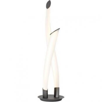 Lámpara LED integrada Armonia blanca 50,5 cm, tipo de producto: Lámpara de mesa, características: 2 luces, LED de 18 W, 3000 K, 1350 lm, color titanio