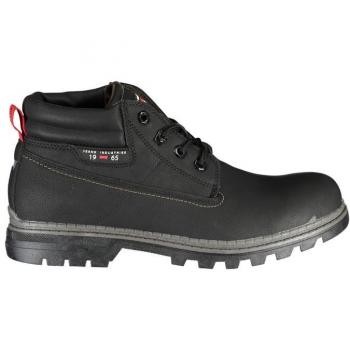 Carrera Sleek Black Laced Boots with Contrast Details - EU41/US8, Lace-up Boots, Male, Black, Size: 8 US