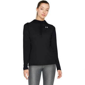 Under Armour Tech LS Hoody 2.0-Solid Camiseta de Manga Larga, Mujer, Negro