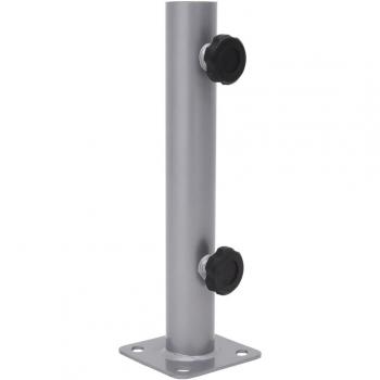 Base para Paraguas de Acero Plata para Poste Ø32/34/38 mm