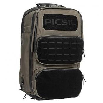 Mochila Táctica Maverick 40L PICSIL SPORT - Mochila militar impermeable, capacidad de 40 litros, bolsillo térmico, puerto de carga USB, compartimiento para portátil y dispositivo de cierre de seguridad (color verde