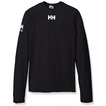 Helly Hansen Jr Rashguard LS - Camiseta neopreno infantil, color negro, talla 16