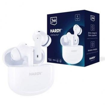 Auriculares Inalámbricos 3mk HARDY LifePods Pro con Reducción de Ruido ANC y Estuche de Carga, Blancos