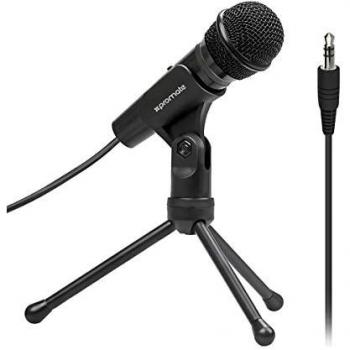 Micrófono de Condensador Estéreo Promate Tweeter-9 con Conector AUX 3.5mm y Soporte para PC