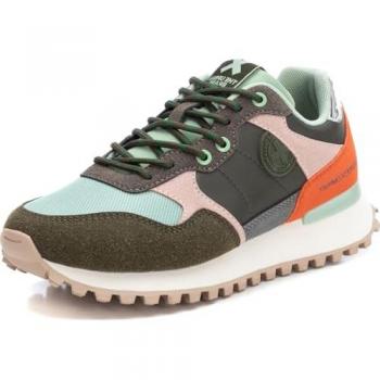 Zapatillas Deportivas Xti para Mujer en Textil Plano de 4.5cm, Color Kakhi, Talla 37, Cierre de Cordón, Casual