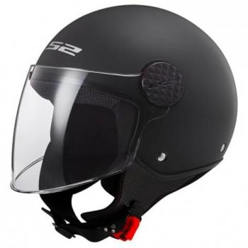 LS2 Casco Jet OF558 Sphere II Negro Mate, talla 2XL, diseño sólido