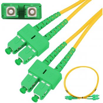 Cable de fibra óptica Extralink SC/APC-SC/APC Monomodo Duplex 3m G.652D Amarillo